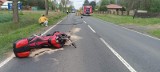 Poważny wypadek w miejscowości Żdżary. Samochód zderzył się z motocyklem. Droga krajowa na 72 była zablokowana