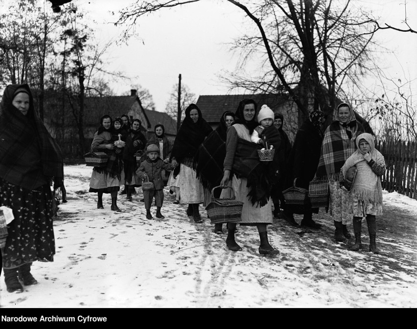 Święcenie pokarmów w Niepołomicach, 1932 rok