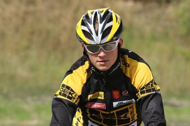 Szymon Gałczyński był do tej pory jedynym właściwie kolarzem górskim w kieleckiej Cyclo Koronie. )Fot. Sławomir Stachura)