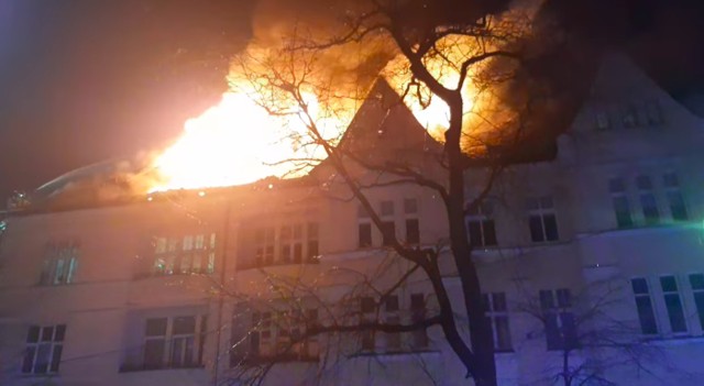 Pożar kamienicy przy ul. 5 lipca w Szczecinie