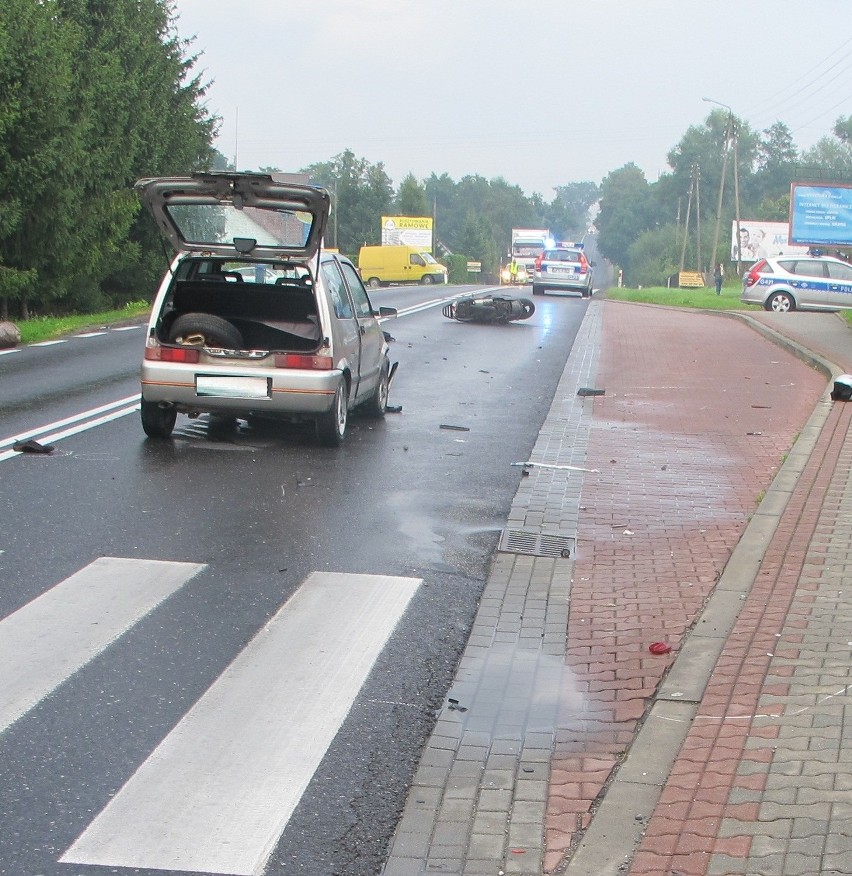 Bulowice. Motocyklista ciężko ranny w wypadku