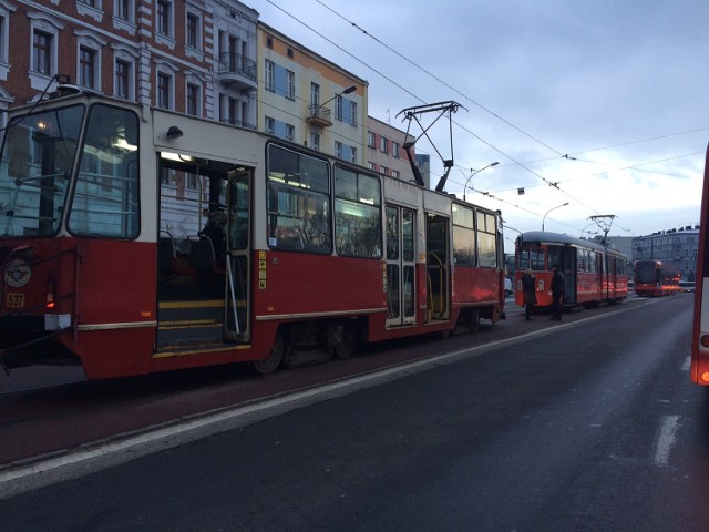 Awaria tramwajów w centrum Sosnowca