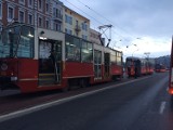 Awaria tramwajów w centrum Sosnowca [ZDJĘCIA]