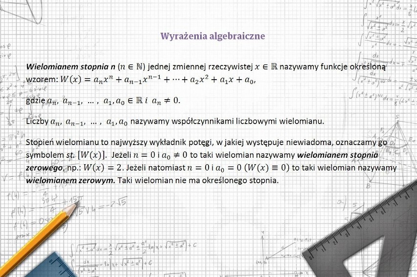 Matura 2017. Matematyka. Korepetycje z wyrażeń algebraicznych