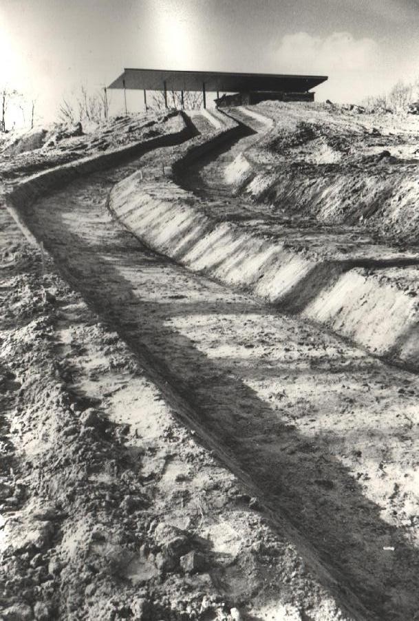 luty 1971 - budowa toru saneczkowego