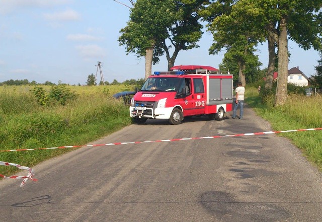 Wypadek na trasie Mielno - Gąski.