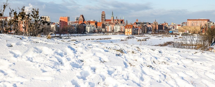 Zimowy Gdańsk z Bastionu Żubr, 7.02.2021