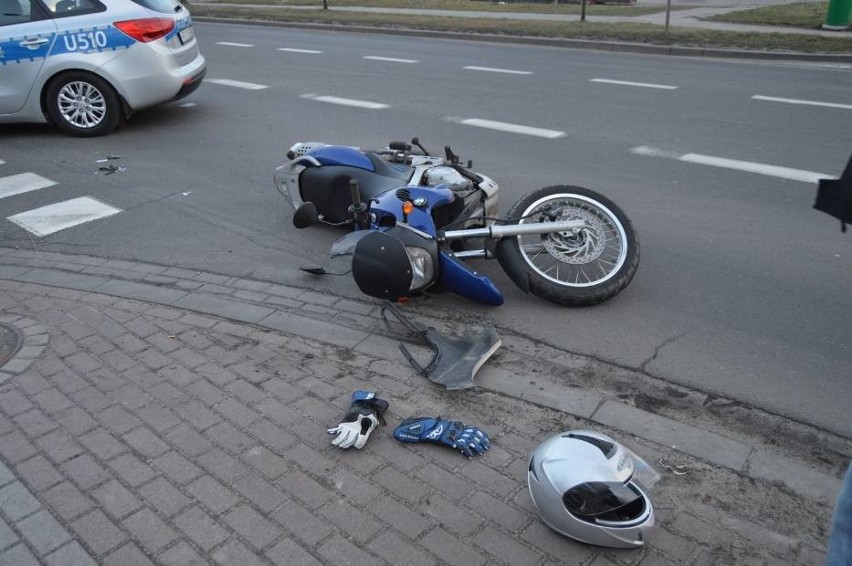 Wypadek motocyklisty w Kościanie