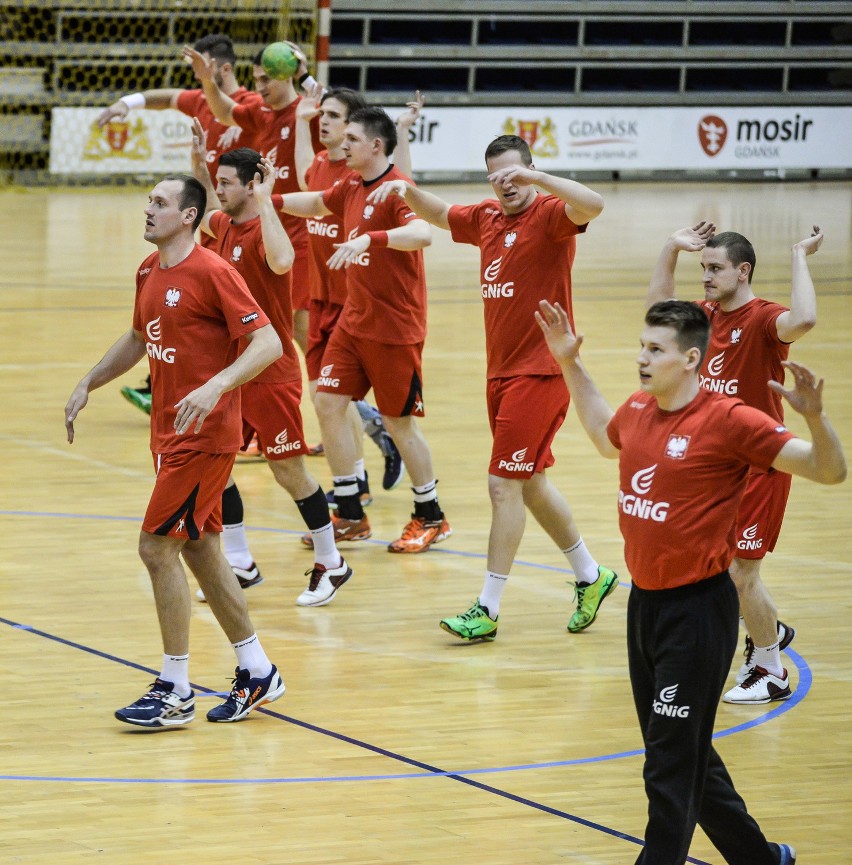 Trening reprezentacji w piłce ręcznej przed turniejem...