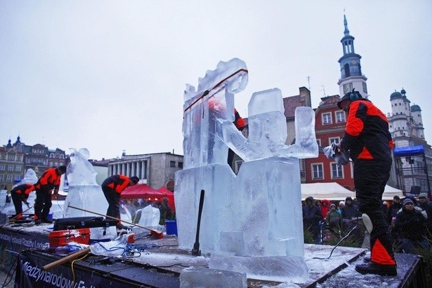 Festiwal rzeźby lodowej wPoznaniu...