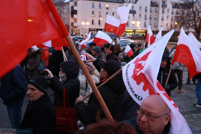 Tak przebiegał Protest Wolnych Polaków we Włocławku, 1 lutego 2024 roku.