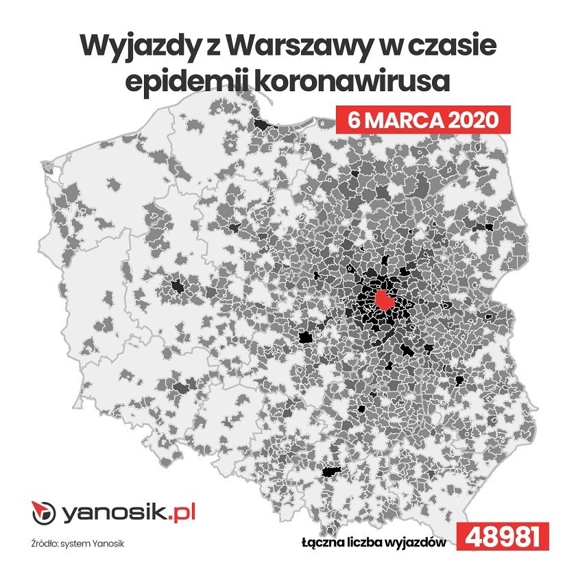 Jak informacje o koronawirusie wpłynęły na przemieszczanie...