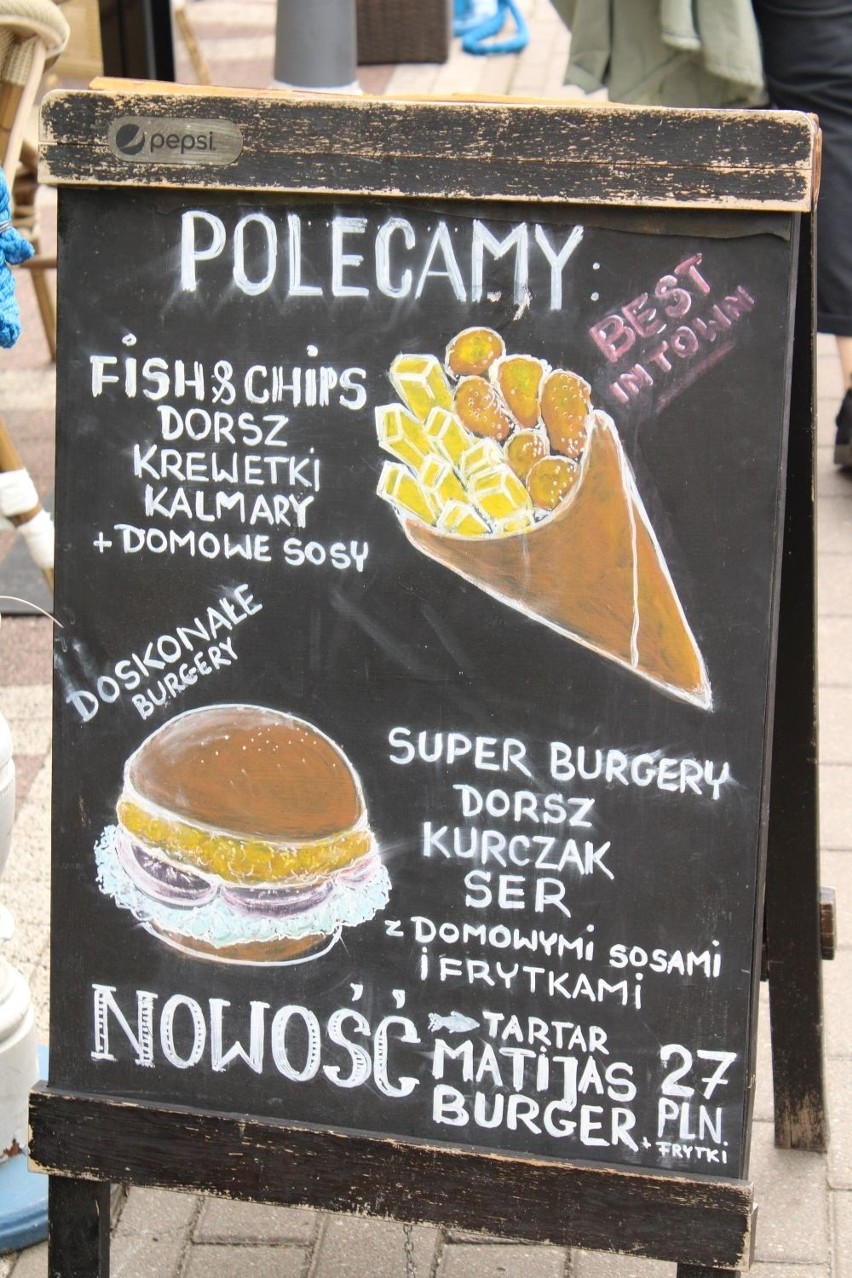 Ceny jedzenia i słodyczy na kołobrzeskiej plaży