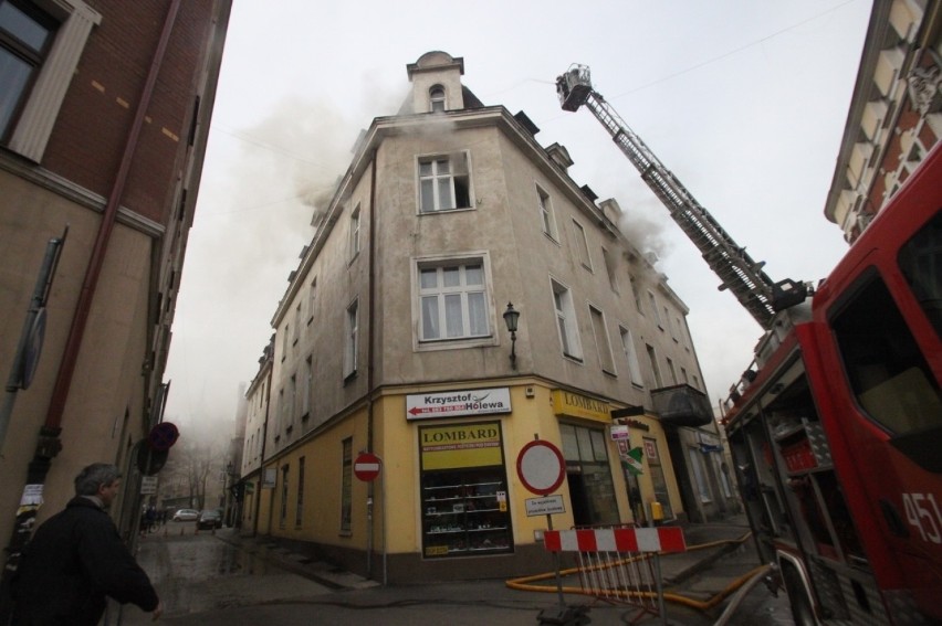 Pożar w Gliwicach na Matejki