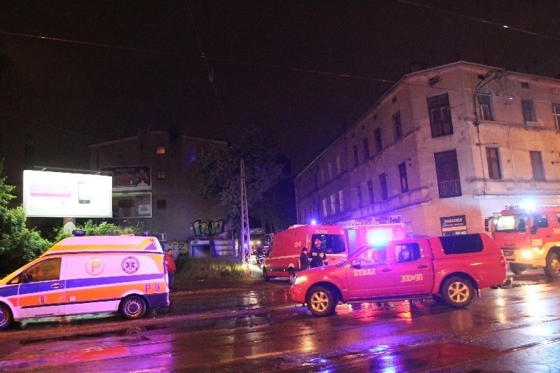 Pożar kamienicy przy ul. Rzgowskiej 17.