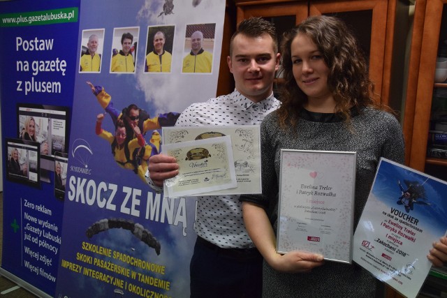 Ewelina Treler i Patryk Rozwałka z voucherami za zwycięstwo w plebiscycie "GL" Zakochani 2018