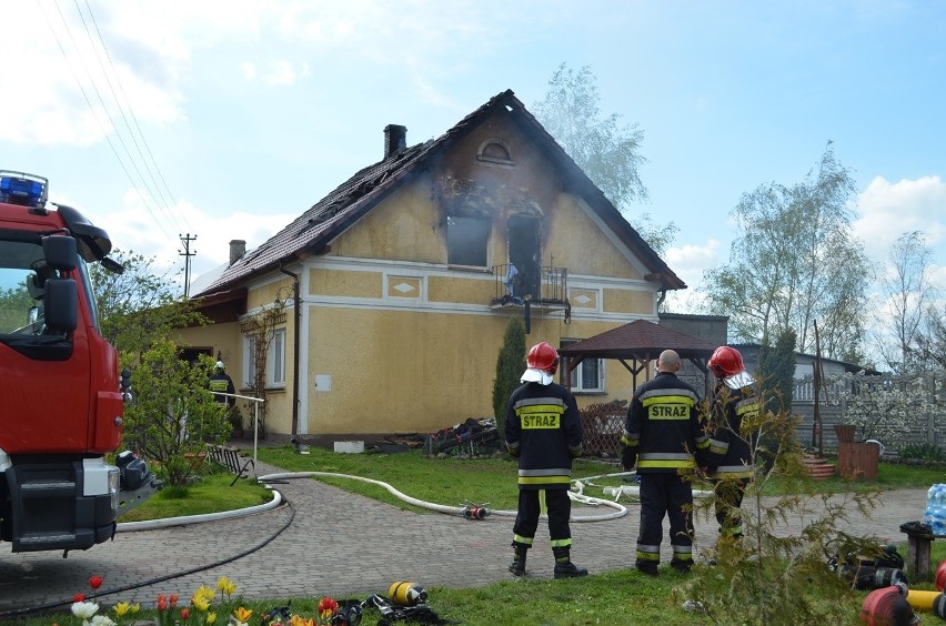 Pożar domu w Kluczach