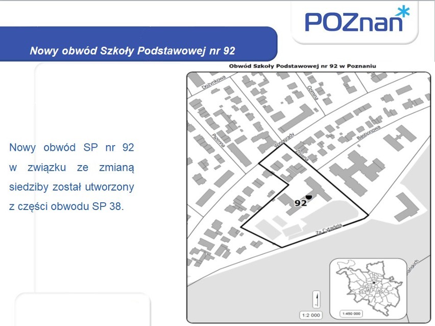 Nowy obwód SP nr 92 został utworzony z części obwodu SP 38....