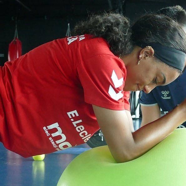 Janisa Johnson, amerykańska siatkarka podczas treningu.