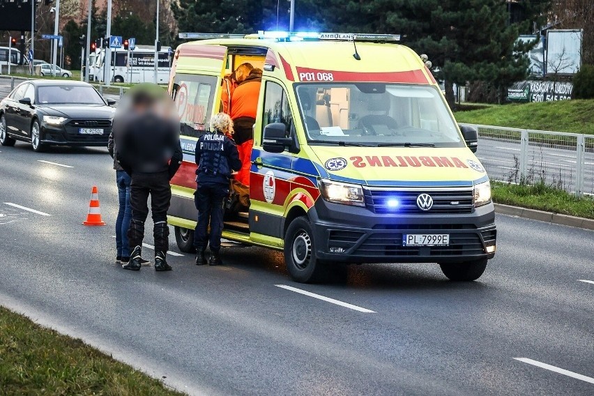 Wypadek z udziałem motocyklistów w Lesznie....