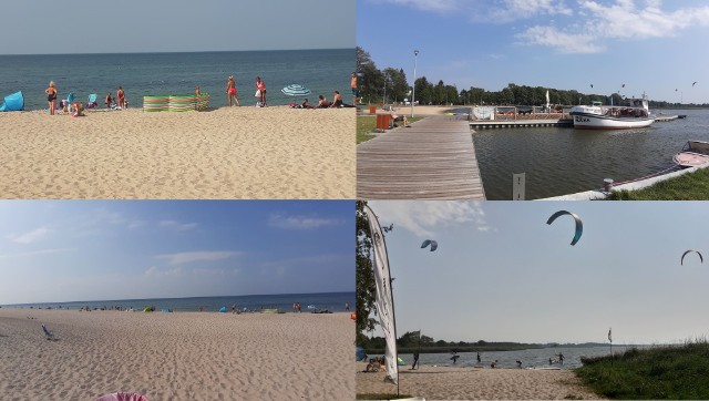 Dąbki gm. Darłowo - wyraźnie widoczny koniec wakacji. Mało spacerujących, choć pogoda idealna do plażowania. Warto się wybrać na popołudniowy spacer.