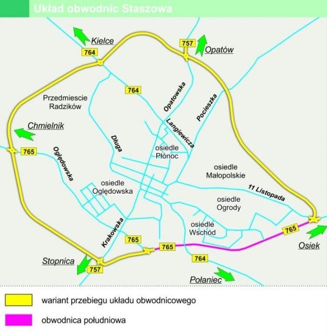 Obwodnice oplotą Staszów – mogą być gotowe już za dwa lata! Zobacz ich przebieg