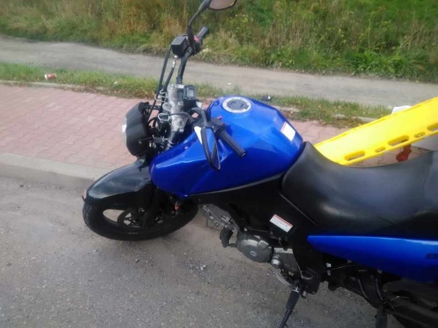 Głogoczów. Kolizja na zakopiance. Samochód zderzył się z motocyklem