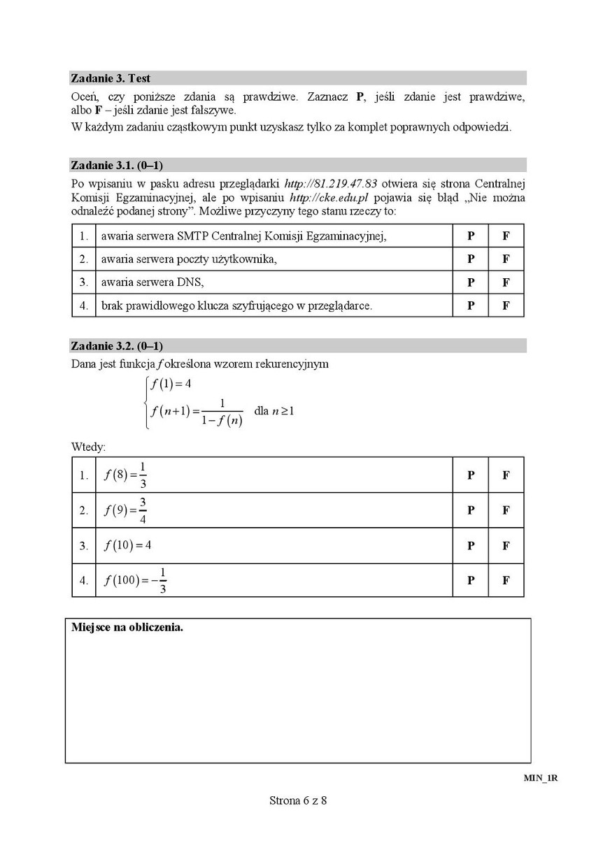 Matura 2016: INFORMATYKA [ARKUSZ CKE, ODPOWIEDZI]