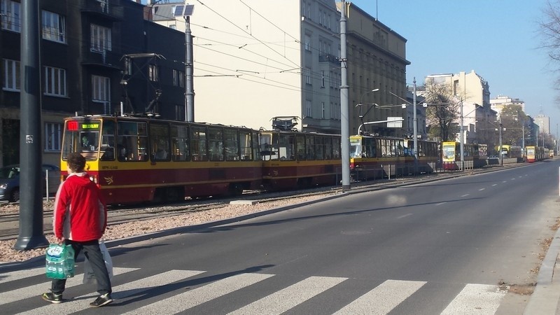 Przestoje tramwajów al. Kościuszki i na trasie W-Z 