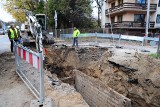 Wstrzymano przebudowę ulicy Królowej Jadwigi z powodu odkrycia ludzkich szczątków 