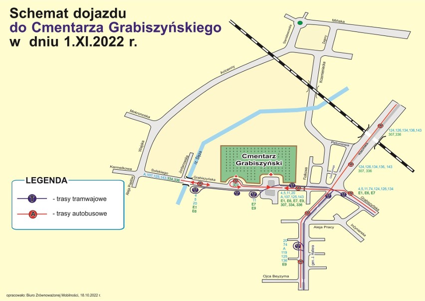 Dojazd do Cmentarza Grabiszyńskiego