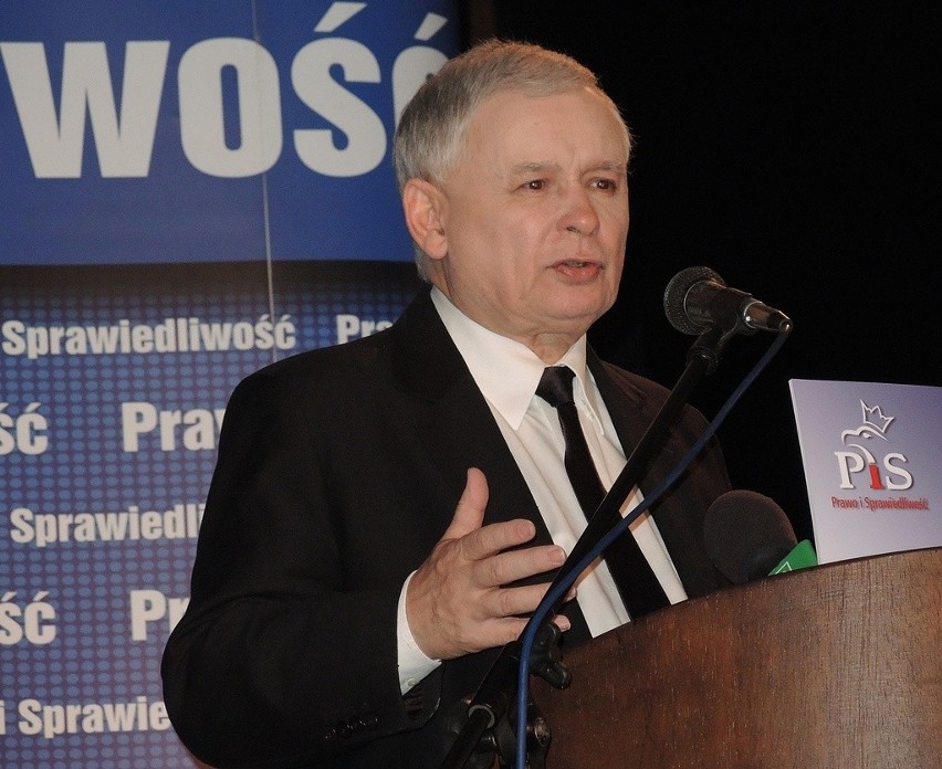Jarosław Kaczyński w Miastku
