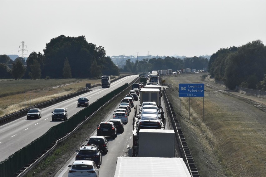 08.06.2018 legnica prostynia wypadek autostrada a4 dwa tiry...