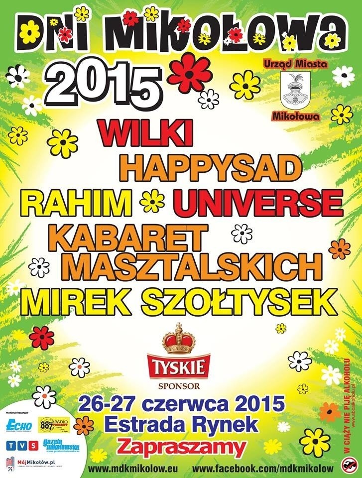 Dni Mikołowa 2015: Wystąpią m.in.: Wilki, Happysad i Rahim