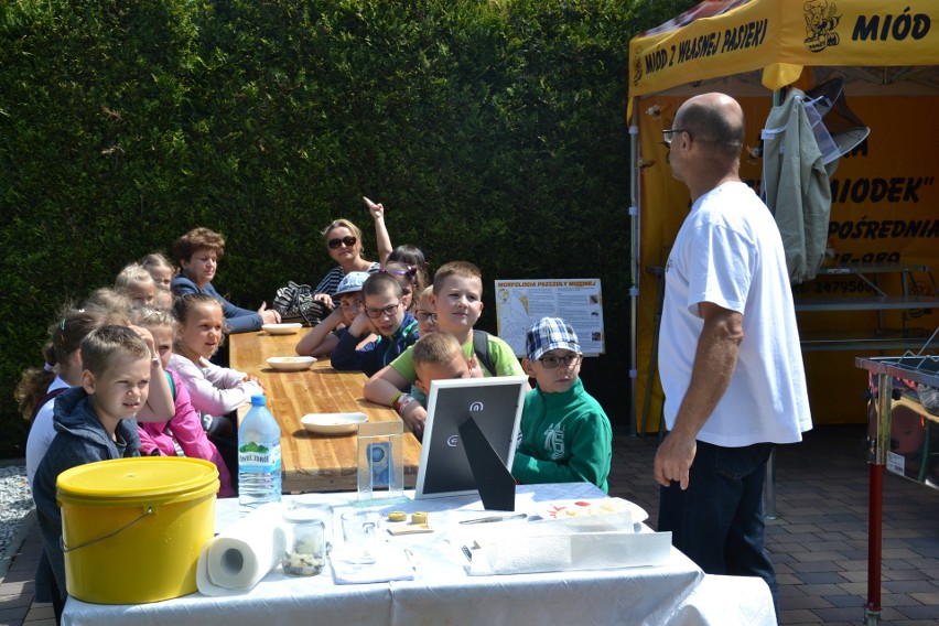 Z wizytą w pasiece w Żorach. ZDJĘCIA Laureat plebiscytu DZ pokazał dzieciom życie pszczół 