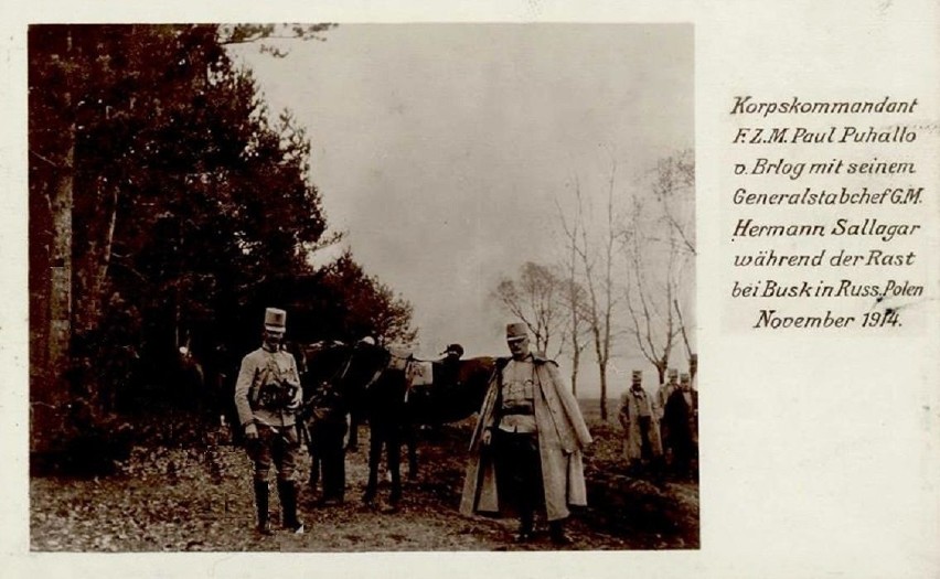 listopad 1914 rok, Żołnierze odpoczywający w Busko-Zdroju.