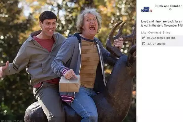 Jim Carrey i Jeff Daniels jako Lloyd i Harry (fot. screen z Facebook.com)