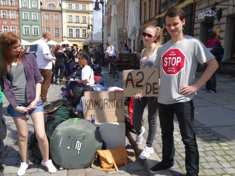 Start wyścigu z Poznania do Wenecji autostopem.