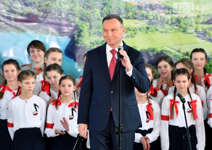 Prezydent Polski Andrzej Duda odwiedził Choszczno i spotkał...