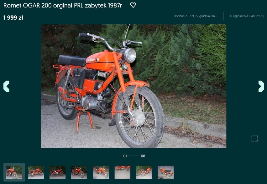 Na sprzedaż bardzo ładny motorower Romet Ogar z 1987 roku z...