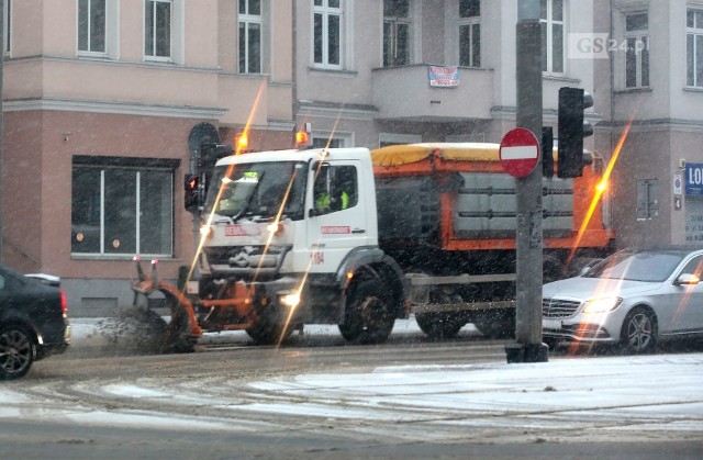 Śnieg w Szczecinie.