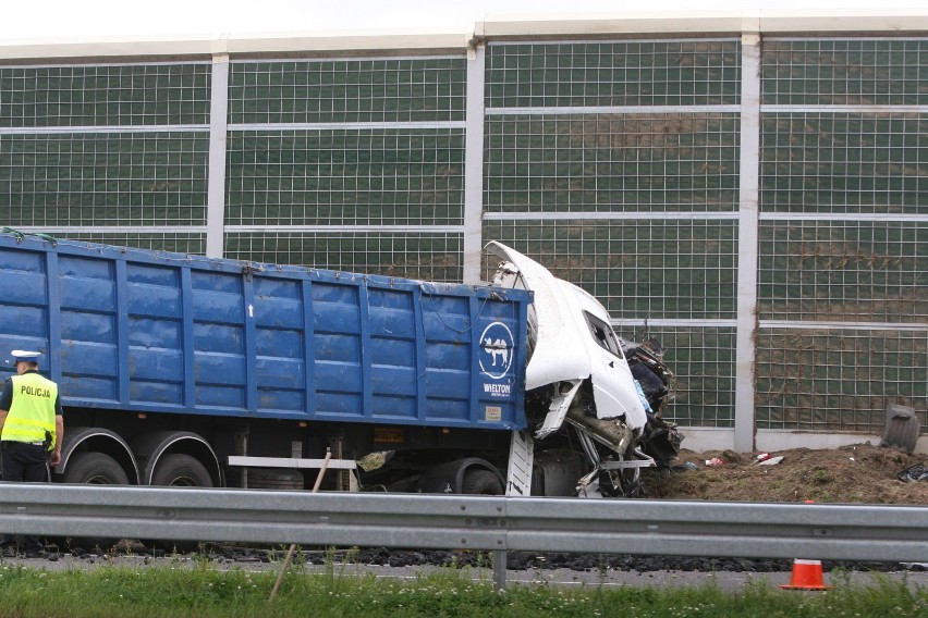 Wypadek na A1 w Bełku