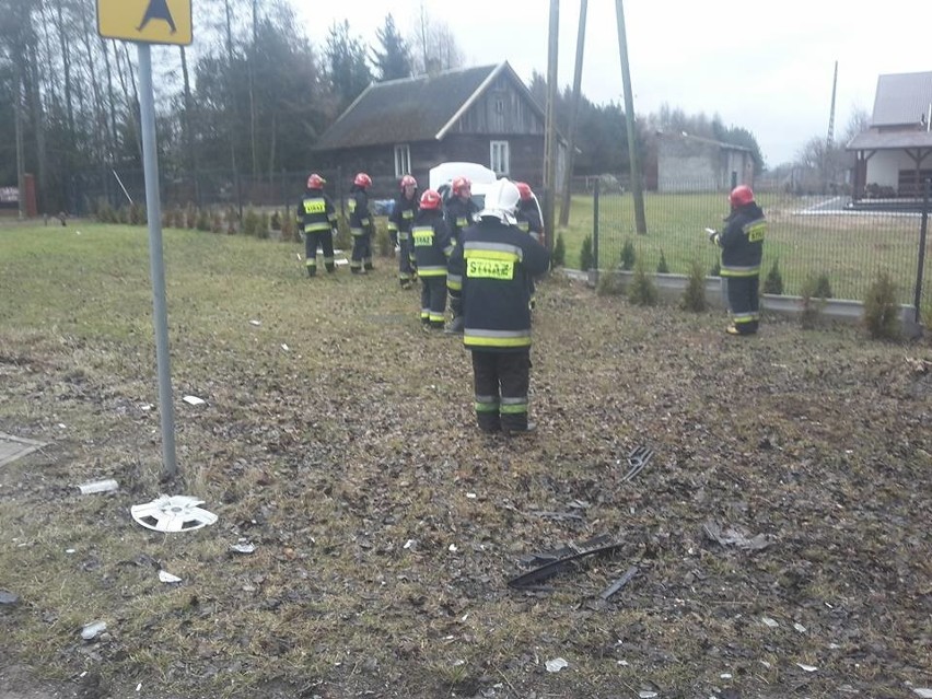 Strażacy zabezpieczyli miejsce wypadku, a także udzielili...