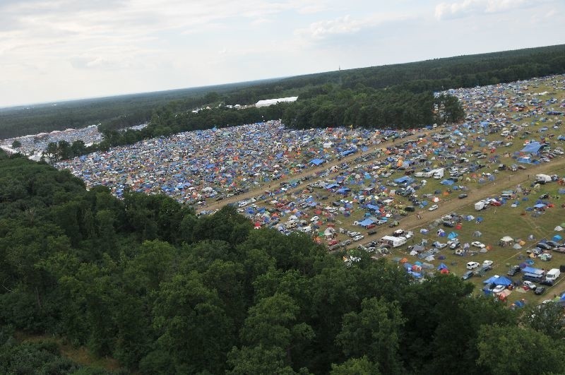 Przystanek Woodstock 2014 z lotu ptaka.