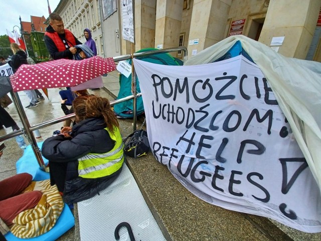 Manifestacja poparcia dla uchodźców we Wrocławiu.