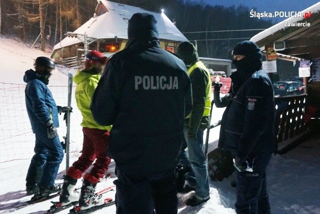 Nalot policji i sanepidu na stację narciarską w powiecie zawierciańskim