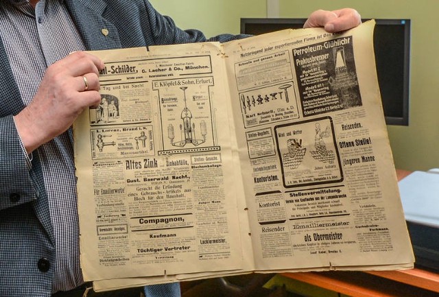 Taką gazetę reklamową z 1906 roku znaleziono niedawno na wieży budynku  Uniwersytetu Technologiczno-Przyrodniczego w Bydgoszczy