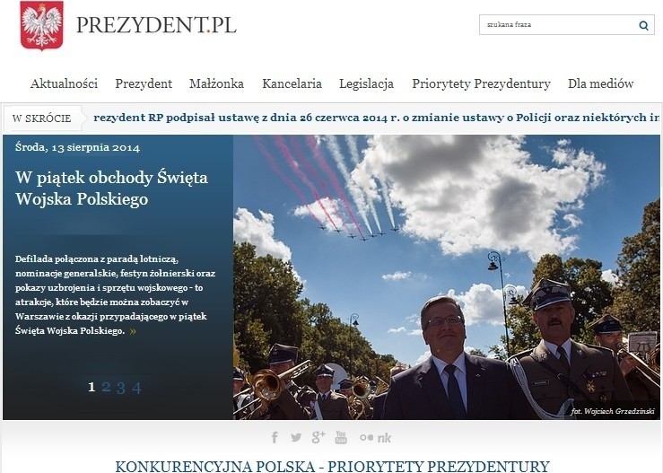 Oficjalny serwis prezydent.pl po ataku 14 sierpnia już...