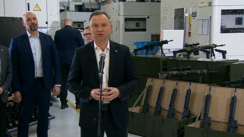 Prezydent Andrzej Duda był z wizytą w Fabryce Broni...