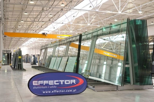 Wnętrze nowej fabryki Effect Glass w Wędkowcach koło Tczewa.